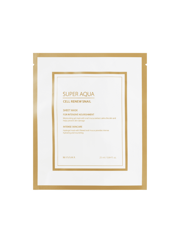 Super Aqua Snail Hydro-Gel Mask (Missha) mejores mascarillas coreanas